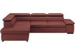 Ecksofa SIT & MORE "Alcudia L-Form", rot (merlot), B:272cm H:73cm T:226cm, Sofas, Ecksofa, mit Armteilverstellung, optional Kopfteilverstellung und Bettfunktion
