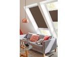 Dachfensterplissee SUNLINES "Classic Style Crepe", braun (braun, weiß), B:97cm H:94cm, Obermaterial: 100% Polyester, Plissees, Dachfensterplissee, mit Führungsschienen