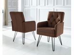 Sessel EXXPO - SOFA FASHION "Doppio, Loungesessel mit Designuntergestell, bequem und elegant", braun (cognac), B:61cm H:89cm T:67cm, Sessel, Sessel, aufwendige Rückenverarbeitung, Breite 61 cm