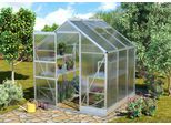 Gewächshaus VITAVIA "Apollo 3800", silber (silberfarben), B:195cm T:199cm, Gewächshäuser, Gewächshaus