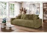 Big-Sofa HOME AFFAIRE "LAKESIDE klein 3-Sitzer Schlafsofa mit Bettkasten, Breite 238 cm", grün, B:238cm H:85cm T:98cm, 100% Polyester, Sofas, Big-Sofa, Liegefläche 149x195 cm, hoher Sitzkomfort, Maße B/T/H: 238/98/85cm