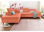 Ecksofa SIT & MORE "Limit L-Form", orange (terrakotta), B:275cm H:89cm T:217cm, Kunstleder SOFTLUX;Luxus-Microfaser ALTARA NUBUCK (100% Polyester);Struktur (100% Polyester), Sofas, Ecksofa, wahlweise mit Bettfunktion und Bettkasten