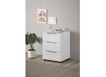 Kommode HBZ "Santorin Nachtkonsole, BxHxT 45x61x40 cm", weiß, B:45cm H:61cm T:40cm, Holzwerkstoff, Sideboards, Kommode, Breite 45cm, Softclose für Schubkästen, Melaminbeschichtung