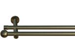 Gardinenstange INDEKO "Colombes", silber (messing, antik), L:210cm, Eisen, Gardinenstangen, Gardinenstange