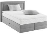 Boxspringbett, grau, B:155cm L:210cm, WESTFALIA SCHLAFKOMFORT, Komplettbetten, Boxspringbett, wahlweise mit Bettkasten und Topper