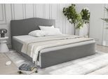 Polsterbett "Graz", grau, L:210cm, Bezug 100% Polyester, Polsterung: Polsterwatte, Material Gestell: gepolsterter Holzwerkstoff, WESTFALIA SCHLAFKOMFORT, Betten, Polsterbett, wahweise mit Stauraum, verschiedene Matratzenarten wählbar