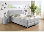 Boxspringbett HOME AFFAIRE "Coloma" erhältlich in H2, H3 oder H4 inkl. Topper", grau, B:167cm L:215cm, Komplettbetten, Boxspringbett, in H2, H3 oder H4 erhältlich