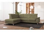 Ecksofa SIT & MORE "Astoria L-Form", grün, B:256cm H:91cm T:225cm, 100% Polyester, Sofas, Ecksofa, wahlweise mit motorischer Relaxfunktion
