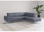 Ecksofa HOME AFFAIRE "Caluna", bunt (graublau), B:274cm H:81cm T:235cm, Sofas, Ecksofa, Inkl.Sitztiefenverstellung, wahlweise mit Kopf- und Armteilverstellung