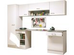 Mehrzweckschrank-Set FLEX-WELL "LUCCA, 8-teilig, Hauswirtschaft-, Hobby/Werkraum, Küche, Breite 260 cm", weiß (weiß, caledonia), B:260cm H:200cm T:60cm, Kastenmöbel-Sets, Mehrzweckschrank-Set, Kombination aus 7 Möbelteilen und durchgehender Arbeitsplatte