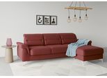 Ecksofa SIT & MORE "Sinatra L-Form", rot (bordeaux), B:258cm H:85cm T:170cm, 100% Polyester, Sofas, Ecksofa, mit Recamiere, optinal mit Kopfteilverstellung und Armteilfunktion