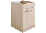 Spülenschrank WIHO KÜCHEN "Filo", front und korpus: vicenza eiche hell, B:50cm H:82cm T:57cm, Schränke, Spülenschrank, 50 cm breit, ohne Arbeitsplatte