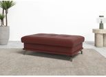 Polsterhocker OTTO HOME "Costello, B: 133 cm", rot (merlot), B:133cm H:47cm T:72cm, Luxus-Microfaser (90% Polyester, 10% Polyamid);Samtoptik (100% Polyester), Hocker, Polsterhocker, individuell zu kombinieren, Federkern