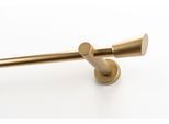 Gardinenstange GARESA "MOLIS", gold (mattgoldfarben), L:460cm Ø:20mm, Holzwerkstoff, Metall, Gardinenstangen, Gardinenstange, Vorhanggarnitur, verlängerbar, Wandmontage, Keil, ohne Ringe