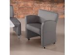 Sessel EXXPO - SOFA FASHION "Intenso, Loungesessel, modern, wahlweise in Leder oder Textil", grau, B:66cm H:83cm T:66cm, NaturLeder;Strukturstoff (Zusammensetzung: Polyester 100%);Luxus-Microfaser (Zusammensetzung: Aufgeflockte 100% Polyester Schicht mit Prägung);Cord (Zusammensetzung: Polyester 100%), Sessel, Sessel, hohe Bodenfreiheit, frei im Raum stellbar, hoher Sitzkomfort