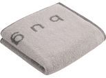 Handtuch BUGATTI "Emilio", grau (light grau), B:50cm L:100cm, Webfrottier, Obermaterial: 100% Baumwolle, Handtücher, Handtuch, mit Logo-Schriftzug