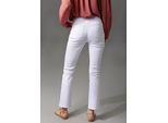 Bootcut-Jeans ANISTON CASUAL, Damen, Gr. 48, N-Gr, weiß, Denim/Jeans, Obermaterial: 98% Baumwolle, 2% Elasthan, unifarben, figurbetont knöchelfrei, Jeans Bootcut-Jeans, in knöchelfreier Länge