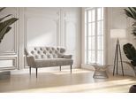2-Sitzer HOME AFFAIRE "Amber", grau (anthrazit), B:153cm H:97cm T:87cm, 100% Polyester, Sofas, 2-Sitzer, mit Knopfheftung,in verschieden Stoffarten