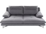 3-Sitzer CALIA ITALIA "Cezanne modern, elegant und bequem, aufwendige Detailverarbeitung", grau (26 grigio), B:215cm H:90cm T:109cm, Sofas, 3-Sitzer, wahlweise mit Sitztiefenverstellung