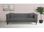 2-Sitzer HOME AFFAIRE "AGNIA B/T/H: 180/85/71 cm", grau (anthrazit), B:180cm H:71,5cm T:85cm, 100% Polyester, Sofas, 2-Sitzer, incl. Zierkissen, auch in Cord und Bouclé