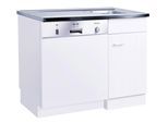 Spülenschrank KOCHSTATION "KS-Elster", weiß, B:100cm H:85cm T:60cm, Holzwerkstoff, Schränke, Spülenschrank, Spülzentrum für Geschirrspüler, ohne Front B/H/T: ca. 100/85/60 cm