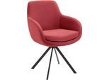 Esszimmerstuhl MUSTERRING "Tavia", rot (bordeaux, eisen schwarz, bordeaux), B:62cm H:86cm T:66cm, Stühle, Esszimmerstuhl, Stativgestell Eisen schwarz, Drehfunktion optional, diverse Farben