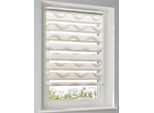 Seitenzugrollo HEINE HOME Gr. 1, beige (weiß, beige), B:40cm H:150cm, 100% Polyester, Rollos, Seitenzugrollo