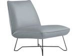 Sessel EGOITALIANO "Lia Loungesessel, elegant und stylisch, toller Sitzkomfort", blau (himmelblau), B:62cm H:73cm T:79cm, Leder NUVOLE (Echtes Rindsleder). Halbnatürliches, halbnarbiges Rindsleder mit einer natürlichen Körnung von 1, 2 bis 1, 4 mm. Dieses Leder hat eine weiche, wachsartige Haptik mit mattem Aussehen und einem Wolkeneffekt. Es handelt sich um ein Naturleder, das die ursprünglichen