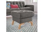 Hocker EXXPO - SOFA FASHION "Fiord kompakt und bequem, tolle Verarbeitungsdetails", grau, B:56cm H:45cm T:56cm, Webvelours (100% Polyester);Vintage (100% Polyester), Hocker, Hocker