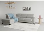 Ecksofa SIT & MORE "Sinatra L-Form", silber, B:251cm H:85cm T:220cm, 90% Polyester, 10% Polyamid, Sofas, Ecksofa, mit Ottomane, optional mit Kopfteilverstellung und Armteilfunktion
