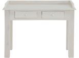 Schreibtisch HOME AFFAIRE "Lavin", beige (cremefarben), B:111cm H:81cm T:57cm, Tische, Schreibtisch, Mangoholz, mit dekorativen Schnitzereien, Handgefertigt, Breite 111 cm