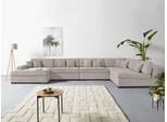 Wohnlandschaft HOME AFFAIRE "Skara XXL U-Form", beige (natur), B:510cm H:86cm T:250cm, 100% Polyester, Sofas, Wohnlandschaft, Lounge-Sofa XXL mit Federkern-Polsterung, in vielen Bezugsvarianten