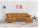 Ecksofa SIT & MORE "Arngast L-Form", gelb (curry), B:245cm H:84cm T:194cm, Sofas, Ecksofa, inklusive Kopfteilverstellung und Federkern