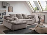 Ecksofa HOME AFFAIRE "Imola, bequem, aktuelle Steppung im Sitz, L-Form, Breite 270cm", grau (grau, braun), B:270cm H:90cm T:170cm, Microfaser PRIMABELLE (100% Polyester) / Struktur (82% Polyester, 9% Viscose, 7% Baumwolle, 2% Nylon);Kunstleder SOFTLUX / Struktur (82% Polyester, 9% Viscose, 7% Baumwolle, 2% Nylon);Cord (93% Polyester, 7% Polyamid), Sofas, Ecksofa, wahlweise mit Bettfunktion