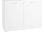 Spülenschrank KOCHSTATION "KS-Milan", weiß, B:110cm H:82cm T:60cm, Holzwerkstoff, Schränke, Spülenschrank, Spülzentrum 110 cm, matte oder hochglänzende Fronten