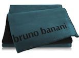 Wohndecke BRUNO BANANI "Bruno Banani", blau (petrol), B:150cm L:200cm, Baumwolle, Polyacryl, Polyester, Wohndecken, Wohndecke, mit modernem Zierstich