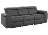 3-Sitzer HOME AFFAIRE "Sentrano", grau, B:209cm H:82cm T:98cm, NaturLEDER/Kunstleder (Das Leder hat eine Dicke von 0, 9-1, 0 mm);Kunstleder;Webstoff (95% Polyeste, 5% Nylon);Struktur fein (95% Polyester, 5% Nylon), Sofas, 3-Sitzer, auch mit elektrischer Funktion mit USB-Anschluß, in 4 Bezugsvarianten
