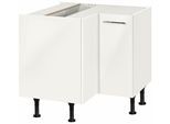 Eckunterschrank OPTIFIT "Bern", weiß (weiß hochglanz, weiß), B:90cm H:87cm T:58,4cm, Schränke, Eckunterschrank