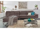Ecksofa CALIA ITALIA "Dave, italienisches Designsofa L-Form, erstklassiger Sitzkomfort", braun (espresso), B:297cm H:87cm T:97cm, Leder BULL - 100% Leder;Leder SORRRENTO - 100% Leder, Sofas, Ecksofa, Ottomane wahlweise links oder rechts, in zwei tollen Lederqualitäten