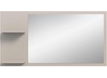Spiegel HOME AFFAIRE "TATIO, 106x55x16 cm, 2 Ablageböden, große Spiegelfläche", beige (natur), B:106cm H:55cm T:16cm, Holzwerkstoff, Spiegelglas, Spiegel, Spiegel, Garderobenspiegel, Flurspiegel
