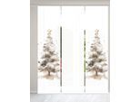 Schiebegardine HOME WOHNIDEEN "CHRISTMAS TREE", beige (natur), B:60cm H:245cm, Polyester, Gardinen, Schiebegardine, SET, Schiebewand, Dekostoff, Digitaldruck