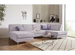 Wohnlandschaft SIT & MORE "Clio U-Form", silber, B:319cm H:89cm T:190cm, Sofas, Wohnlandschaft, wahlweise mit Bettfunktion und Bettkasten, inklusive Federkern