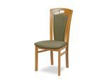 Esszimmerstuhl HOME AFFAIRE "FERDI Made in Italy, Massivholz", beige (buche, moss, buche natur, moss), B:48cm H:100cm T:57cm, Massivholz, Stühle, Esszimmerstuhl, Bezug Feinstruktur (wasser- und fleckabweisend) oder Struktur
