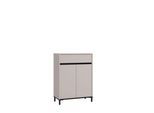Schuhkommode HOME AFFAIRE "Flannan, Schuhregal, Schuhschrank, Gesamthöhe 109,5 cm", beige (kaschmir), B:80cm H:109,5cm T:40cm, Holzwerkstoff, Sideboards, Schuhkommode, drei Regale und eine Schublade, Gesamtbreite 80 cm