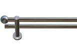 Gardinenstange INDEKO "Colombes", silber (edelstahlfarben), L:340cm, Eisen, Gardinenstangen, Gardinenstange