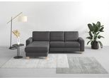 Ecksofa HOME AFFAIRE "Summer L-Form", grau, B:249cm H:91cm T:164cm, 100% Polyester, Sofas, Ecksofa, mit Recamiere, mit oder ohne Bettfunktion und Bettkasten, Cord-Bezug