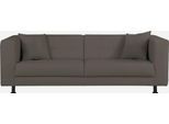 3-Sitzer HOME AFFAIRE "Bengo", braun (schlamm), B:202cm H:68cm T:88cm, Sofas, 3-Sitzer, mit Steppung im Sitz- und Rückenbereich, incl. Zierkissen