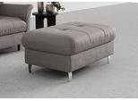 Hocker SIT & MORE "Marano", grau (hellgrau), B:102cm H:43cm T:67cm, 100% Polyester, Hocker, Hocker, mit Stauraum