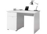 Schreibtisch BEGA OFFICE "Spice", weiß (weiß, weiß hochglanz, weiß, weiß), B:120cm H:76cm T:67cm, Tische, Schreibtisch, Home Office Desk mit Griffmulden, in 2 Breitenvarianten