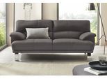 3-Sitzer TRENDMANUFAKTUR "Cecilia II, mit italienischem Design, tollen Details", grau (stone), B:200cm H:87cm T:89cm, Struktur fein (100% Polyester);Microfaser Vintage (100% Polyester);Struktur (100% Polyester), Sofas, 3-Sitzer, mit tollem Sitzkomfort und Designfuß